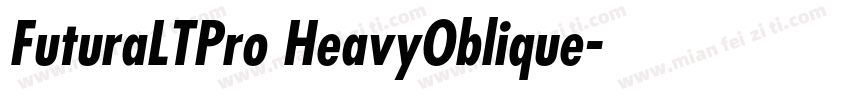 FuturaLTPro HeavyOblique字体转换